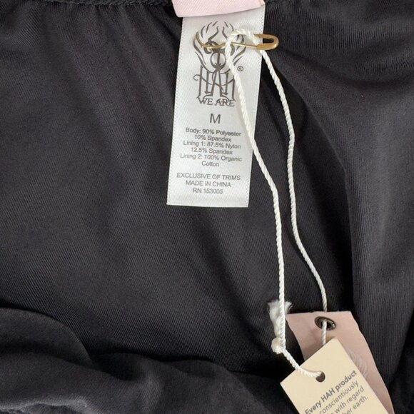 We Are HAH Eyes On Top‎ Black Bodysuit M Free People Underwire Adjustable Straps - Picture 10 of 14